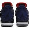 This is the left side shoe of Air Jordan 4 Retro Winter 'Loyal Blue'.