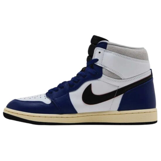 Air Jordan 1 Retro High OG 'Rare Air - Deep Royal Blue' with white leather and deep royal blue overlays – available now at Trainers Factory