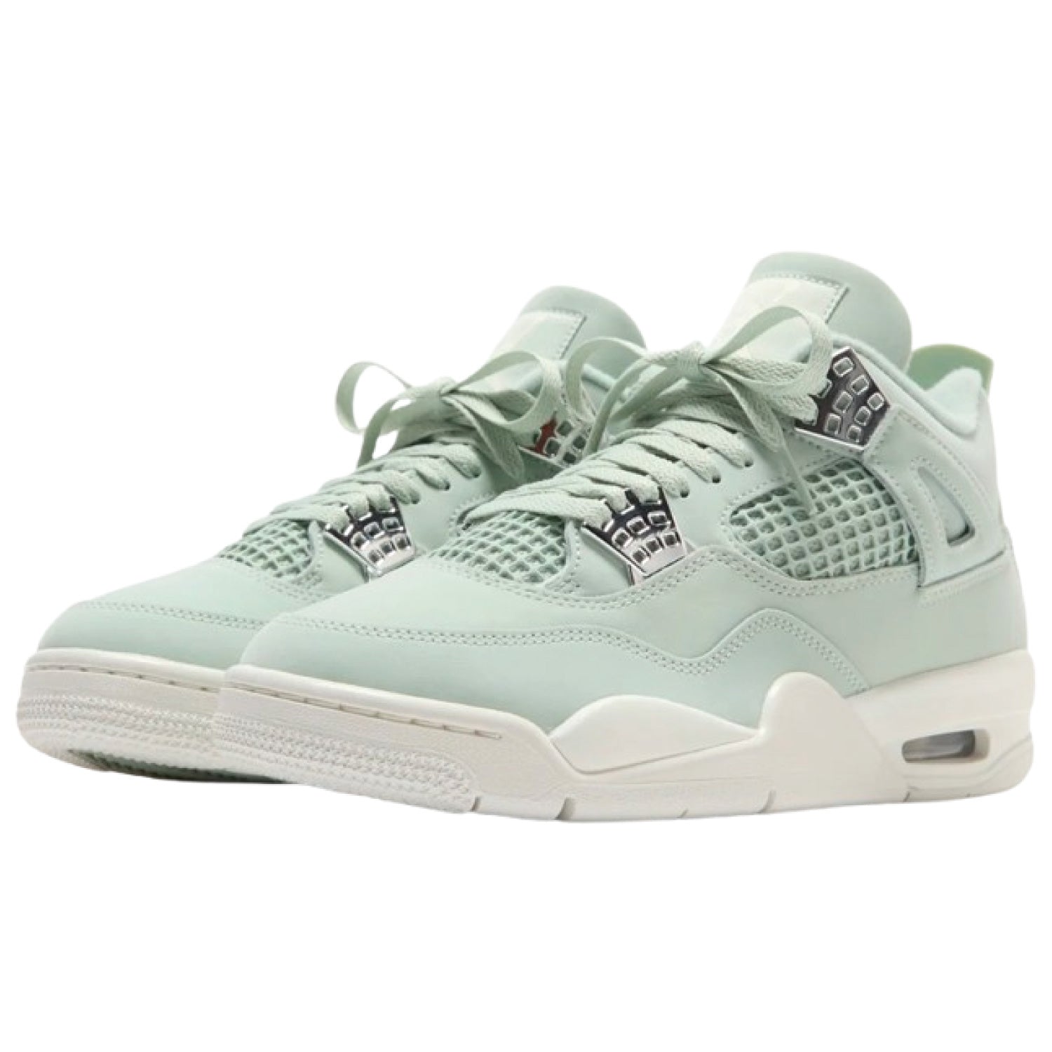Air Jordan 4 Retro Seafoam Sail / Metallic Silver - Image 4