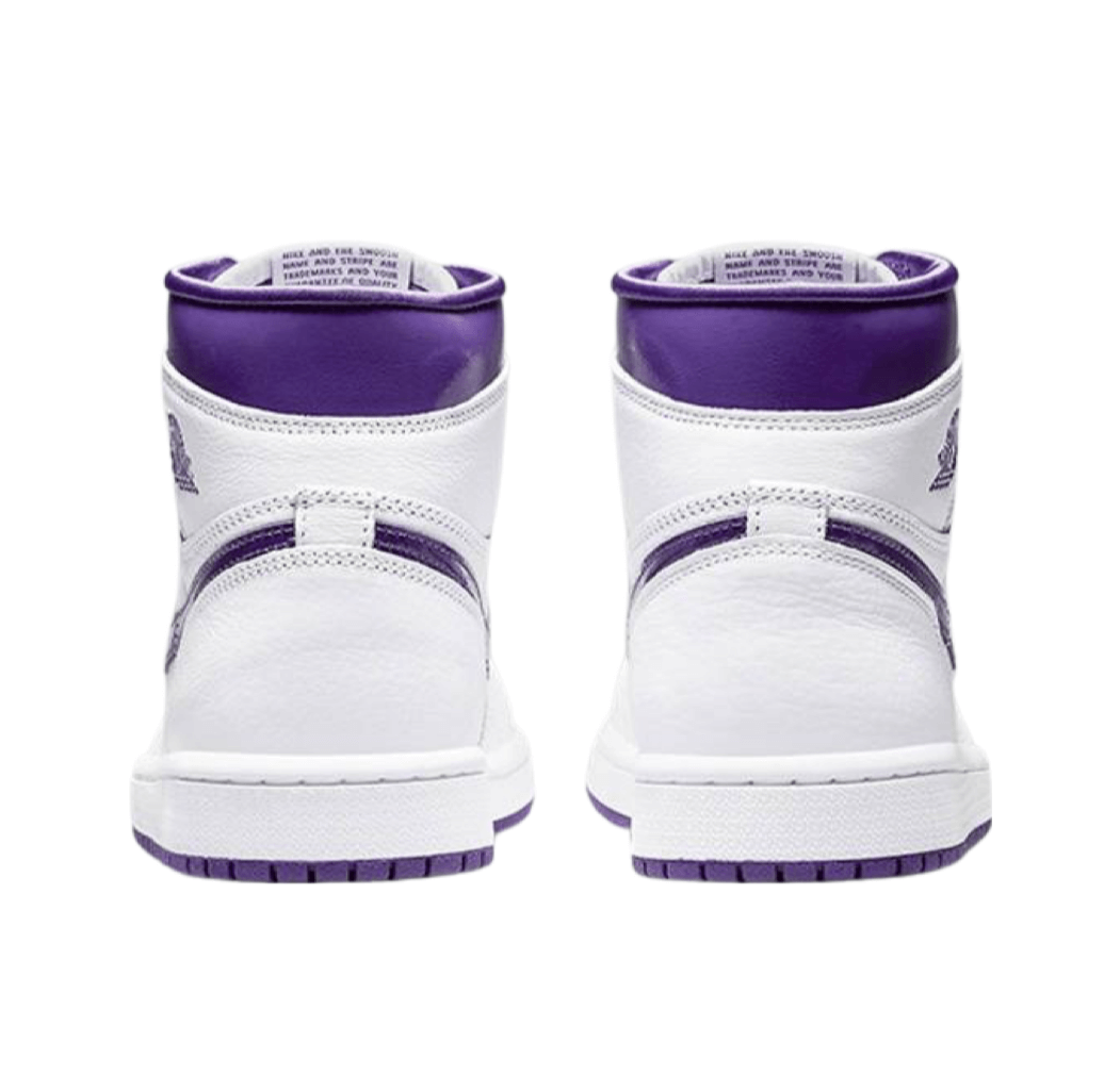 jordan 1 court purple , air jordan 1 , jordan ones , Air Jordan 1 Retro High OG , White & Court Purple , premium leather , Nike Swoosh , Air Jordan wings logo , high-top design cushioned midsole   rubber outsole , sneakerhead , Michael Jordan legacy  