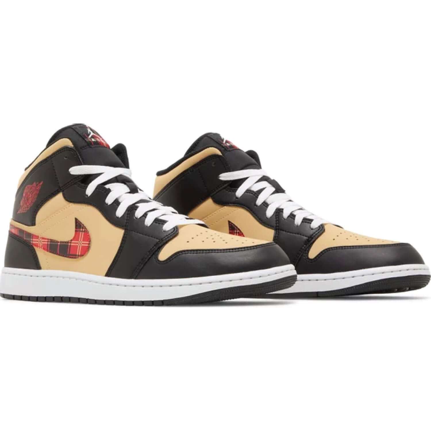 air jordan 1 mid se tartan swoosh , tartan swoosh , air jordan 1 mid , women