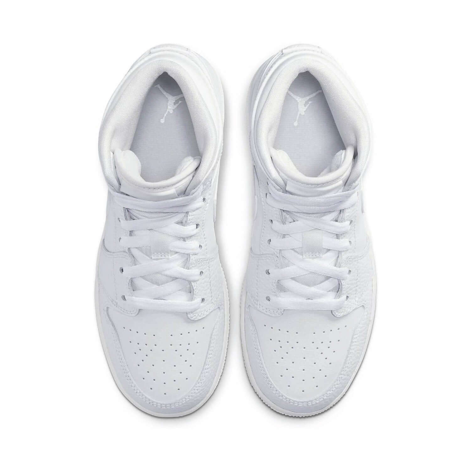 This is the upper of the Air Jordan 1 Mid Triple White.