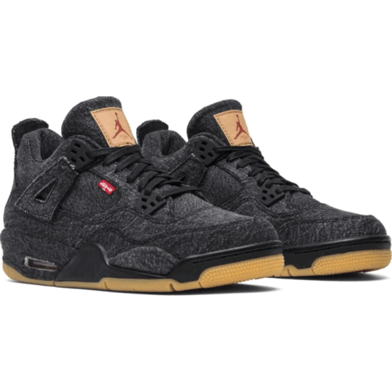 Levi's x Air Jordan 4 Retro GS 'Black Denim' - Image 4