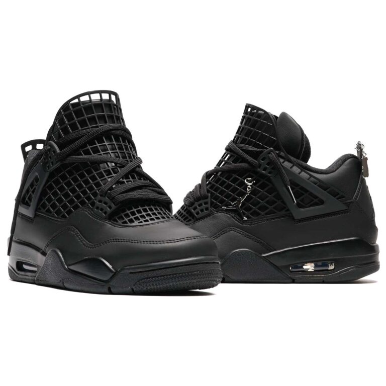 Wmns Air Jordan 4 Retro 'Net - Black' - Image 4