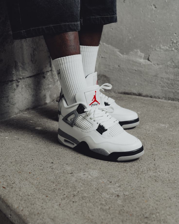 jordan 4 white cement grey